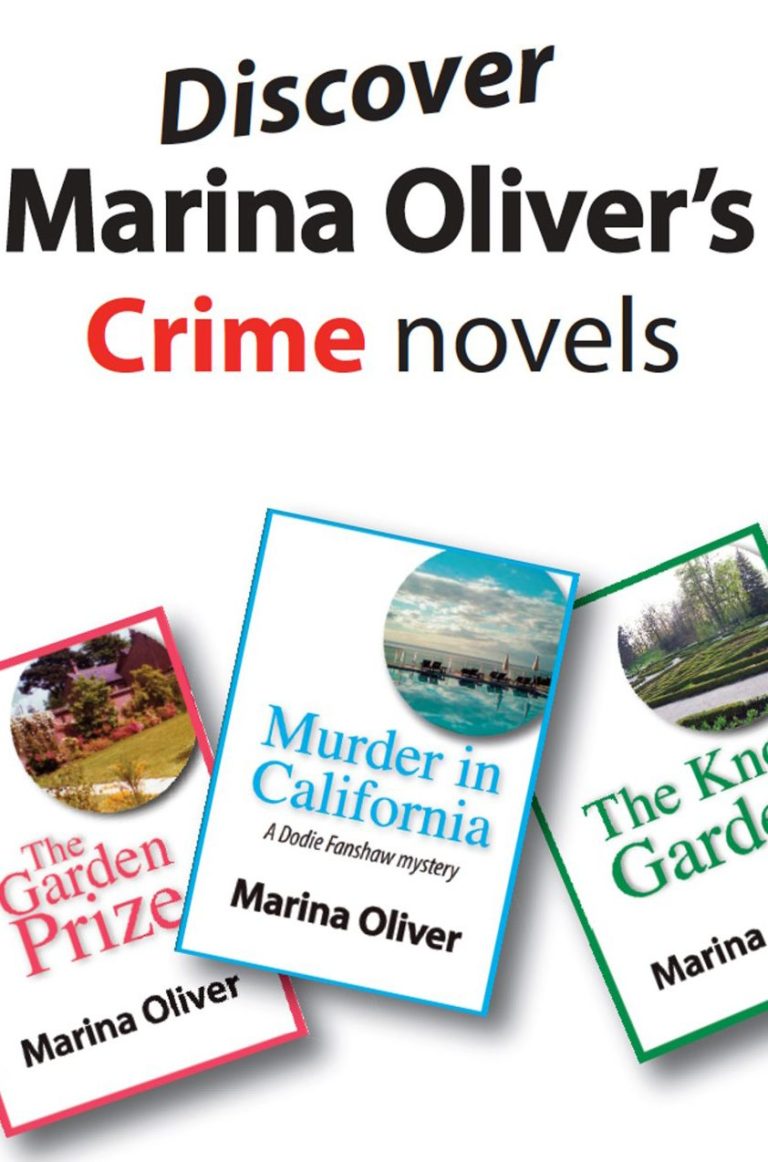 Promotion for Marina Oliver's crime novels Promotion for Marina Oliver's crime novels